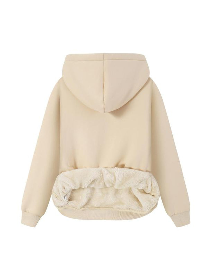 Women'S Letter Print Drop Shoulder Hoodie, Fashion Casual Hoodies Sweatshirts for Daily Holiday Outdoor Wear, Women Clothing for Winter